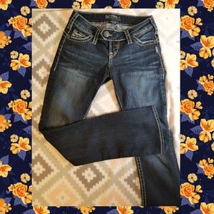 Silver Slim Bootcut Jeans